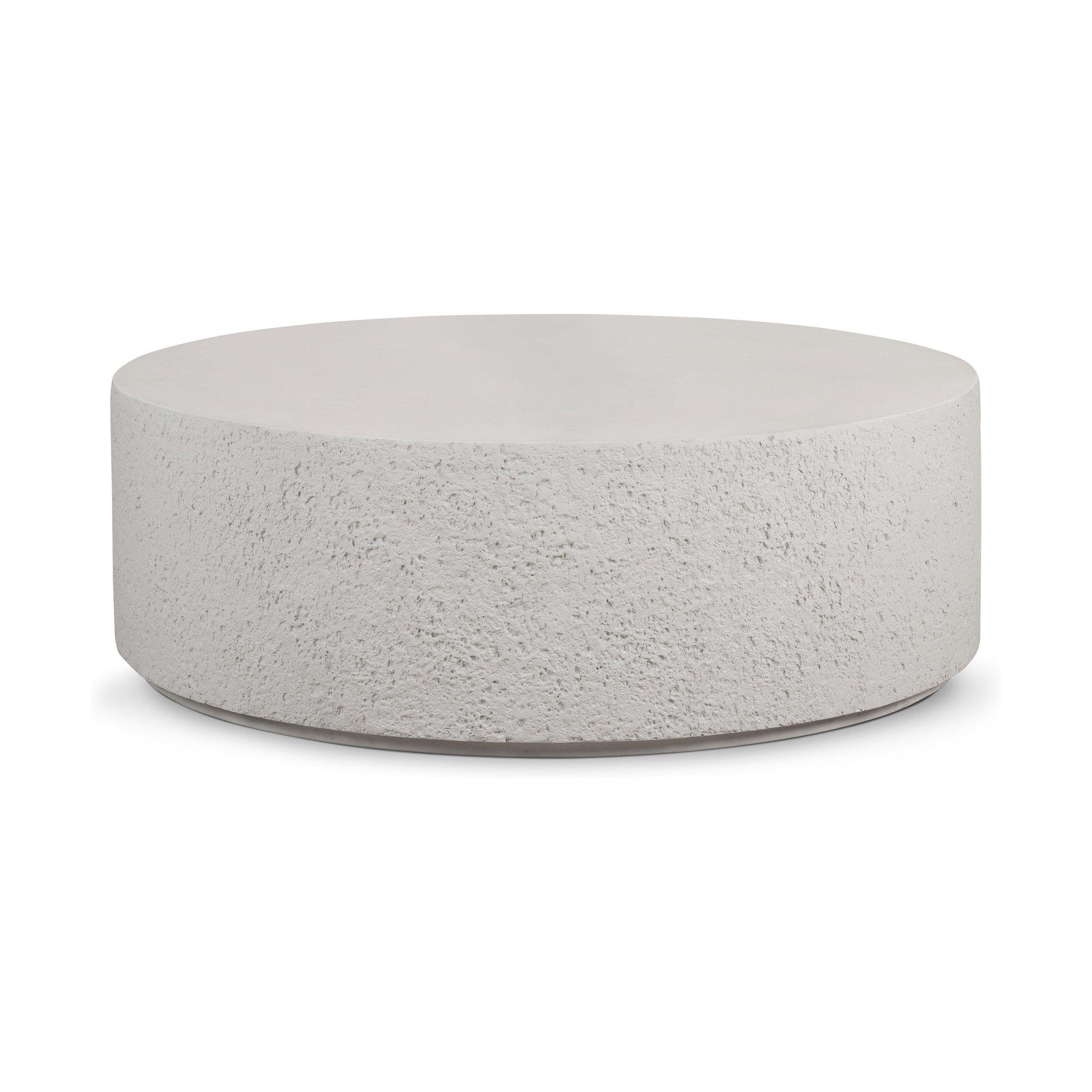 Otero Outdoor Round Coffee Table-Blanc White