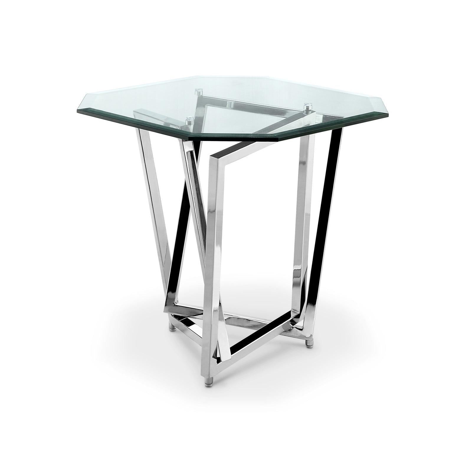 Magnussen Home Lenox Square Acadia White Octagonal End Table