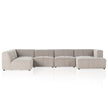 Four Hands Langham Channeled 5-Piece Sectional Right Chaise