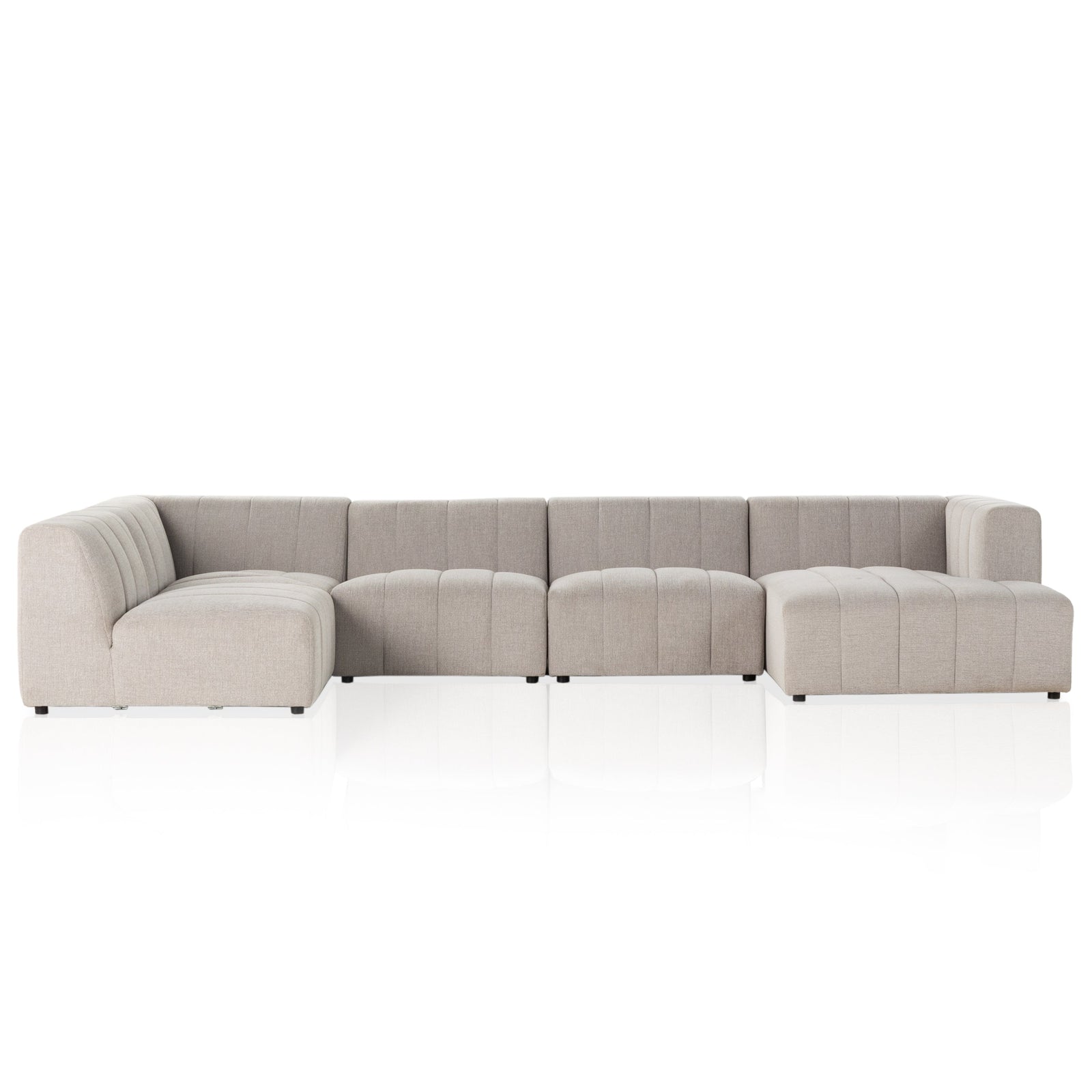 Four Hands Langham Channeled 5-Piece Sectional Right Chaise