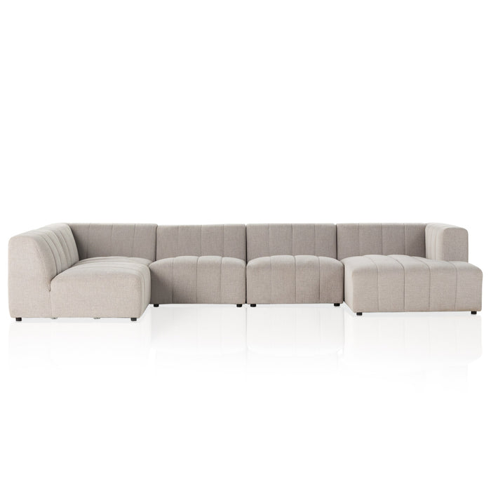 Langham Channeled 5-Piece Sectional Right Chaise