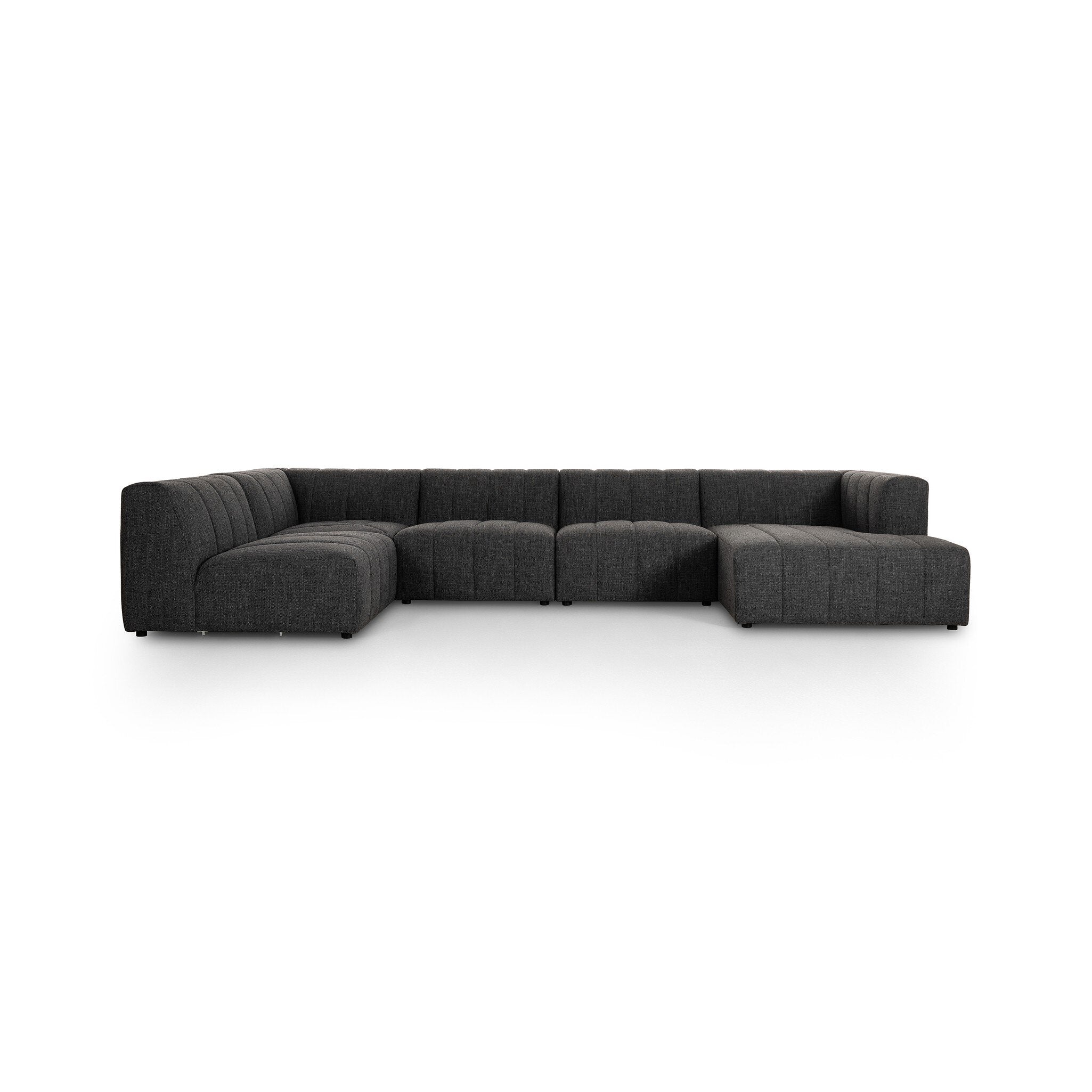 Four Hands Langham Channeled 5-Piece Sectional Right Chaise