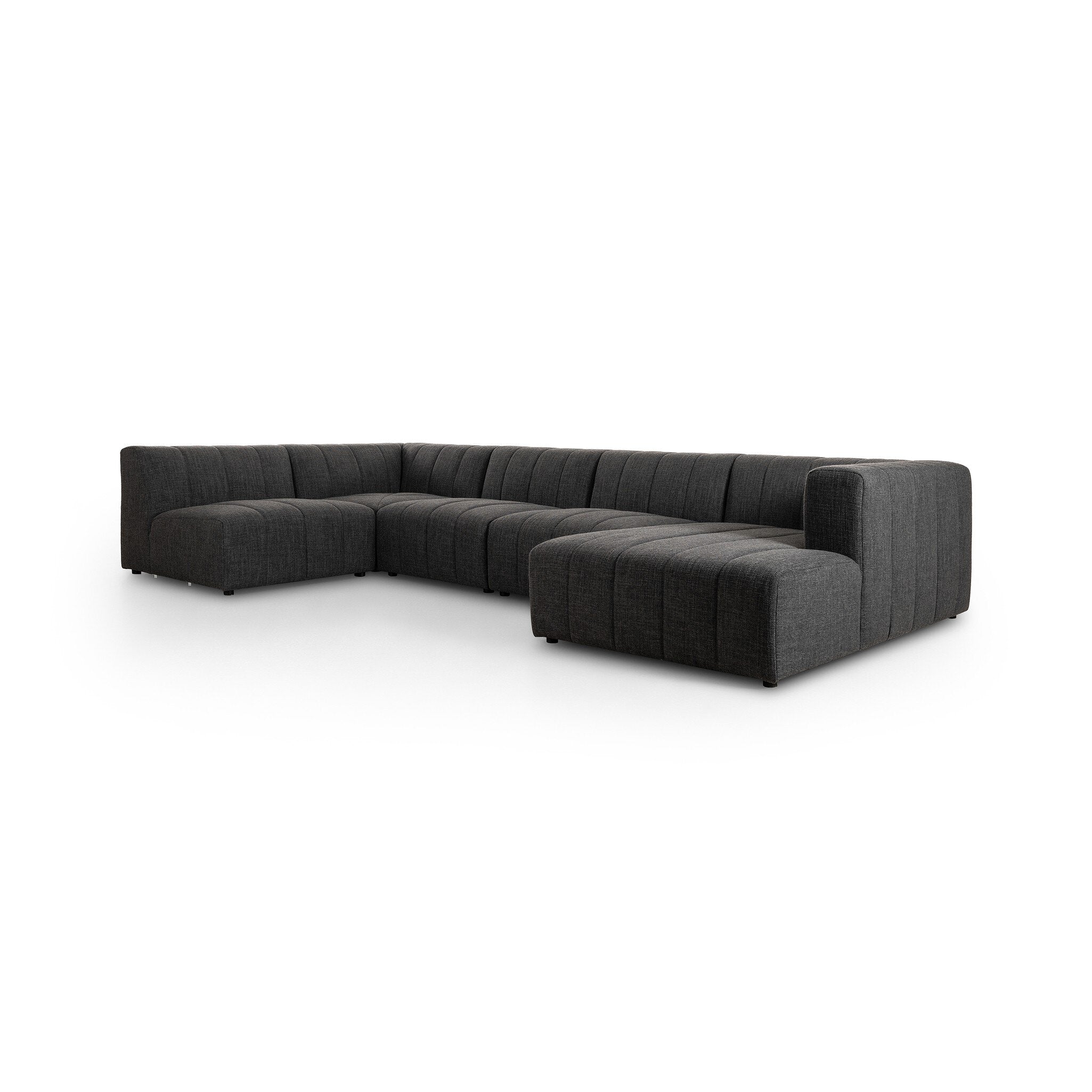 Four Hands Langham Channeled 5-Piece Sectional Right Chaise