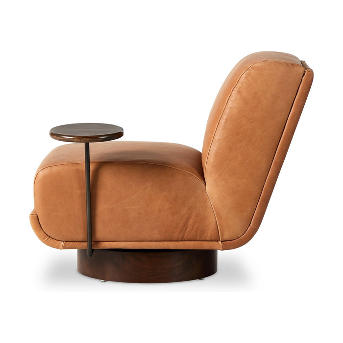 Bronwyn Swivel Chair with Side Table
