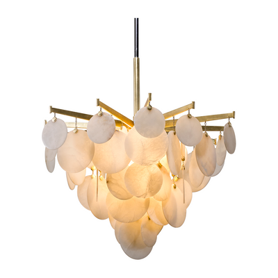 Corbett Serenity 1 Light Gold Leaf with Polished Stainless Chandelier Ceiling Light