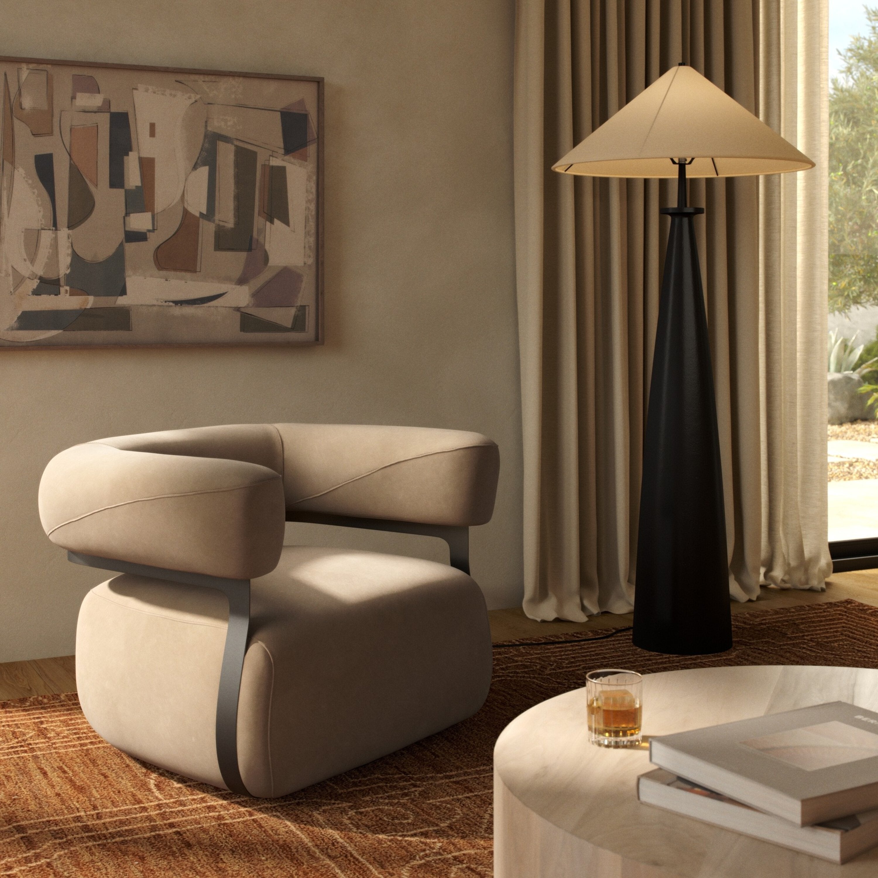 Four Hands Gareth Swivel Chair