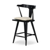 Four Hands Ripley Bar + Counter Stool Black Oak Antwerp Natural
