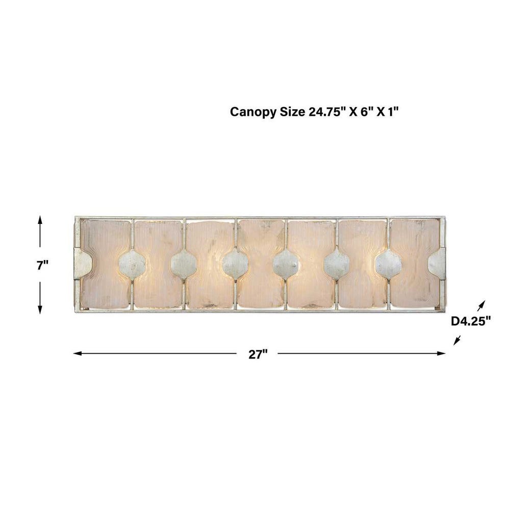 Uttermost Rene 4 Light Swirl Glass Vanity