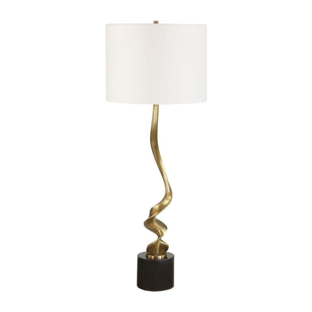 Uttermost Spiraling Cordless Brass Buffet Lamp