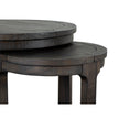 Magnussen Home Boswell Peppercorn Round Nesting End Table