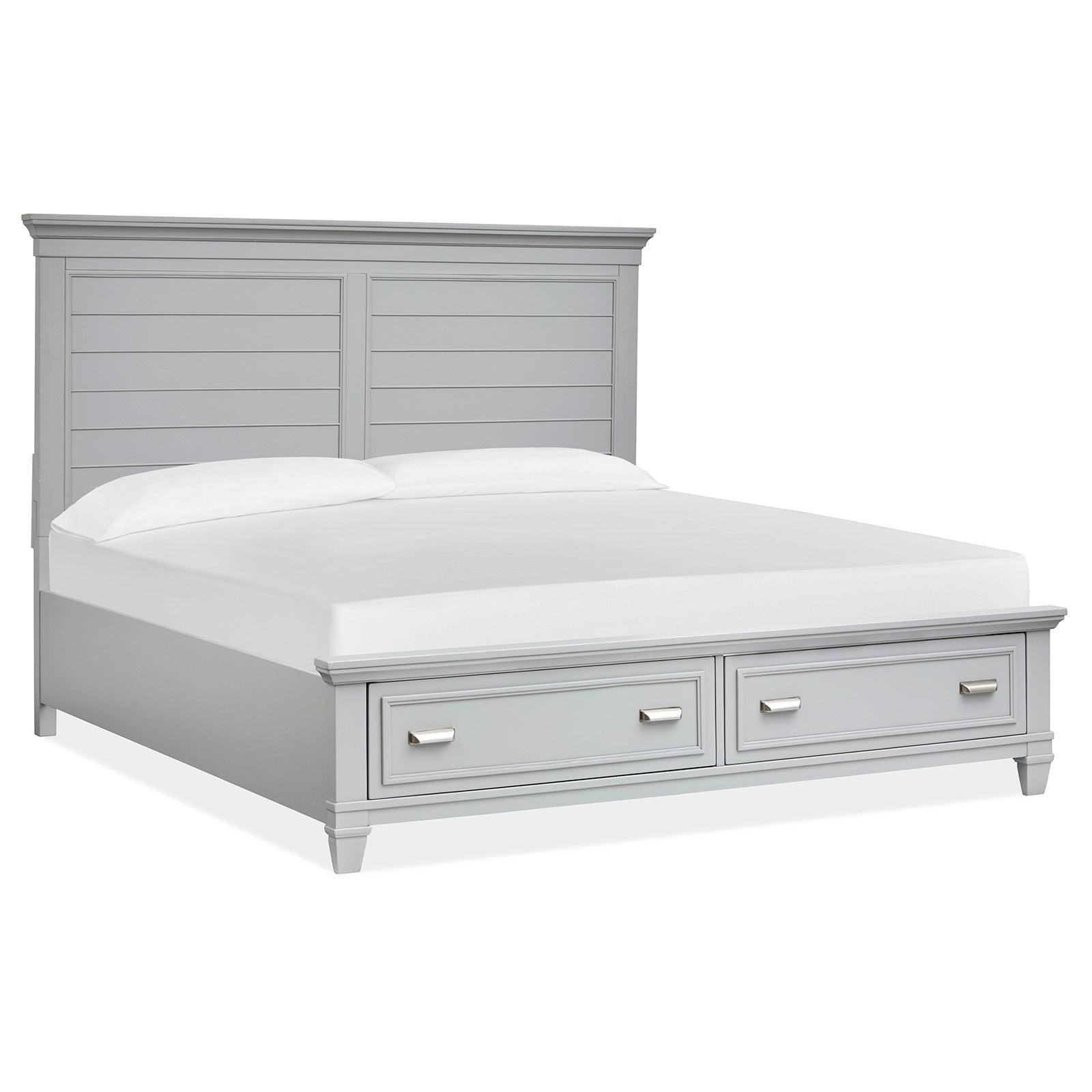 Magnussen Home Charleston Harbor Gray California King Grey Panel Bed