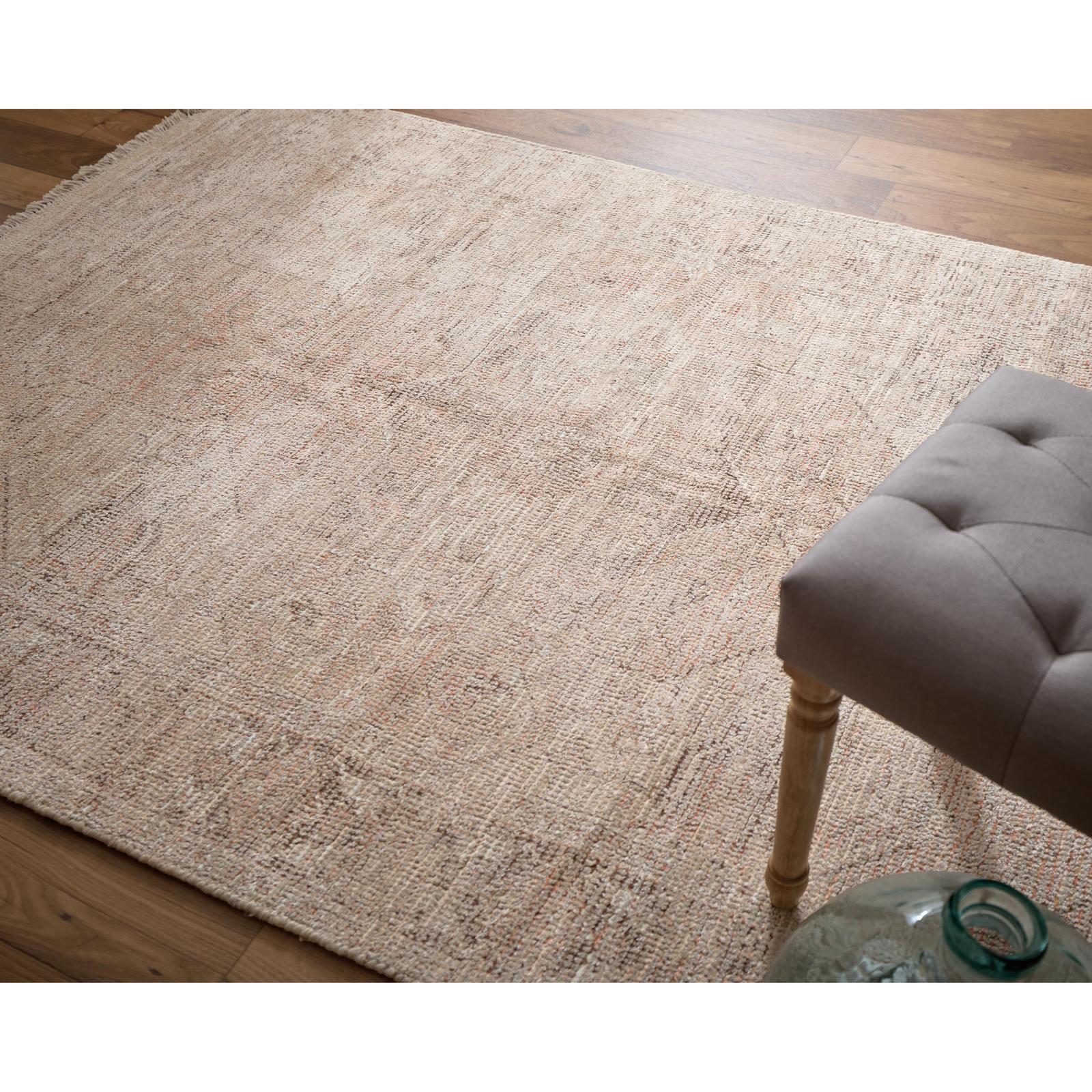 Feizy Caldwell 8977F Transitional Medallion Rug in Orange/Tan/Ivory
