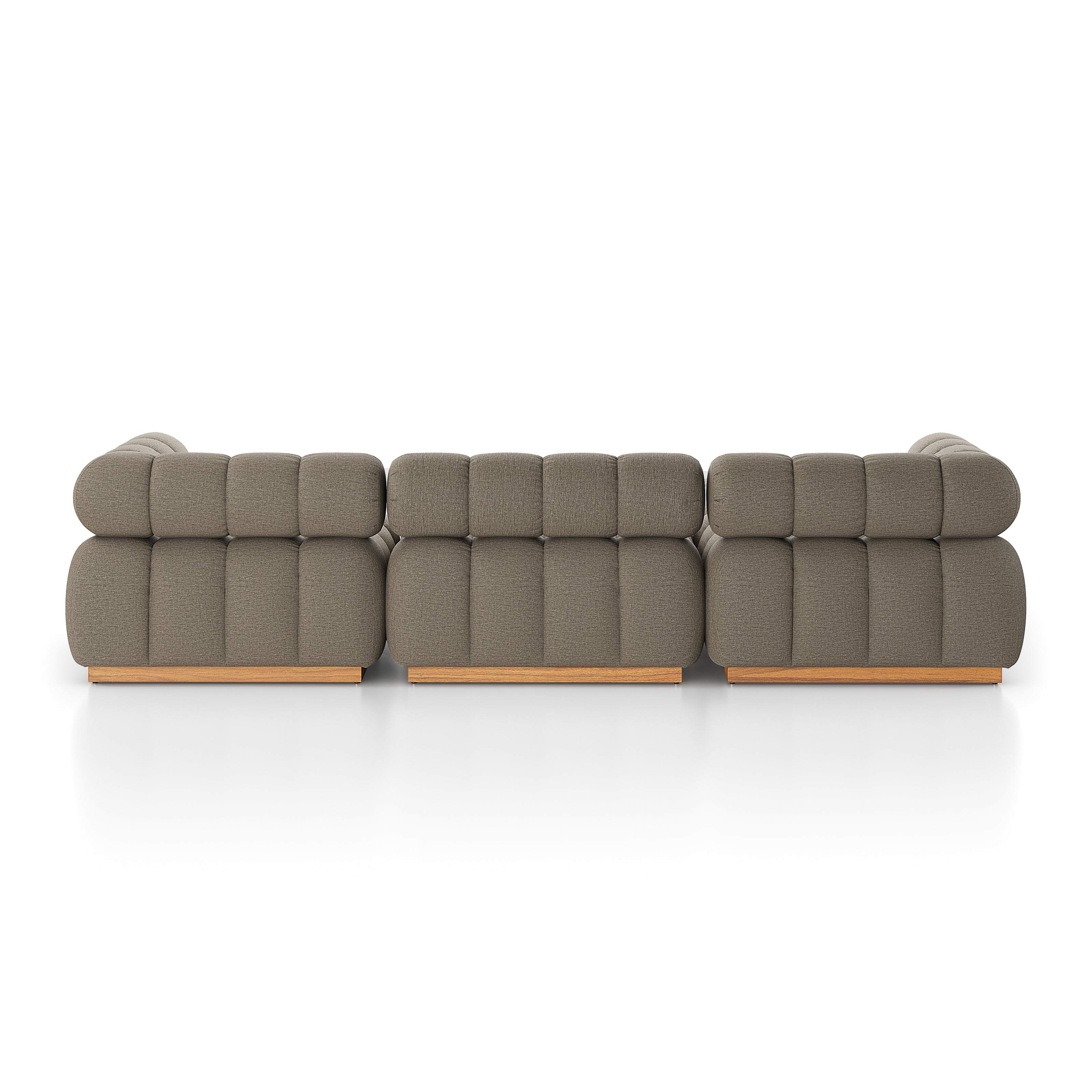 Roma Outdoor 3-Piece Sectional with Ottoman