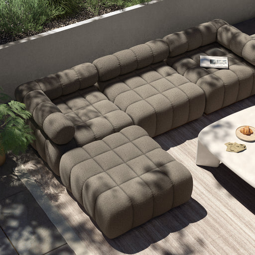 Roma Outdoor 3-Piece Sectional with Ottoman