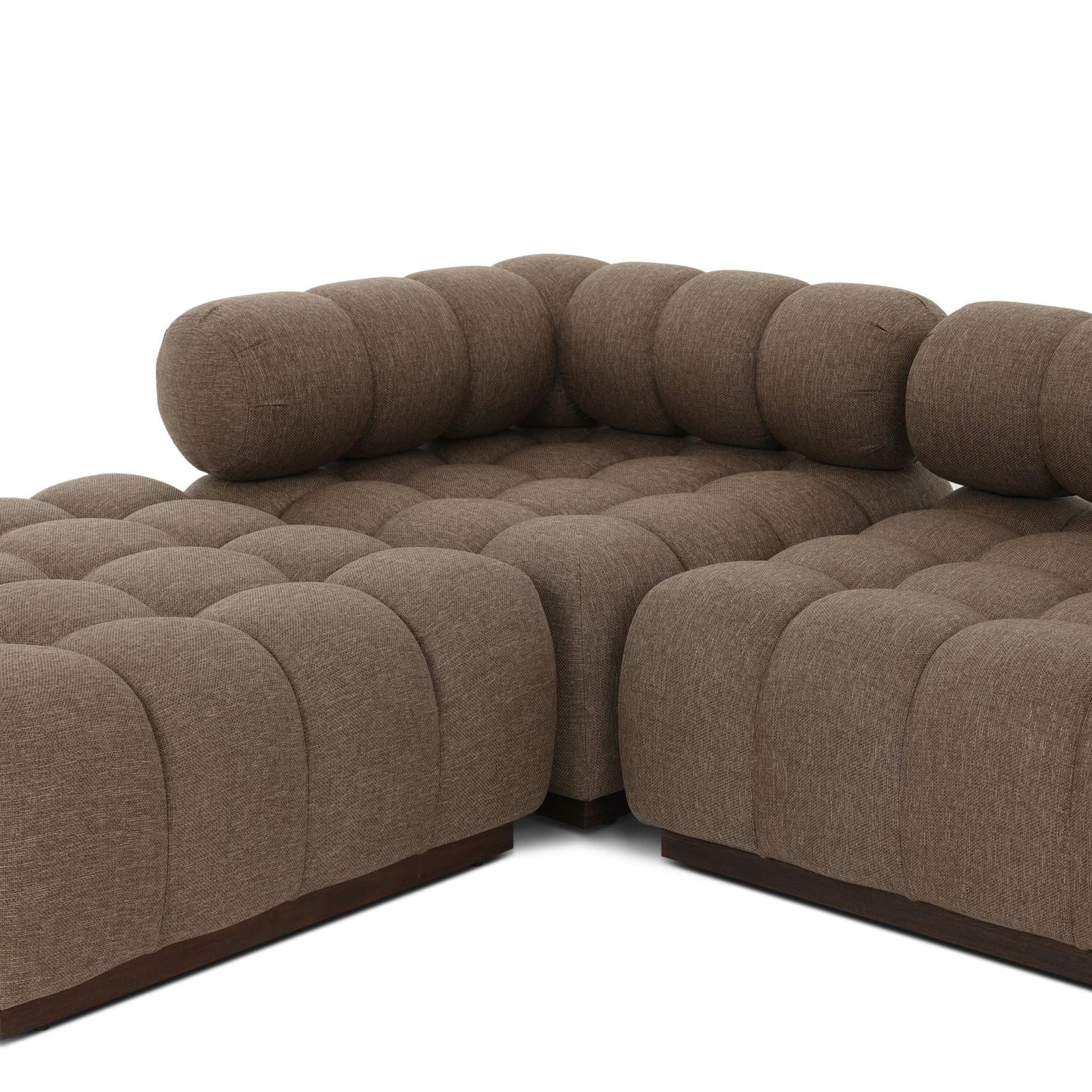 Roma Outdoor 3-Piece Sectional with Ottoman