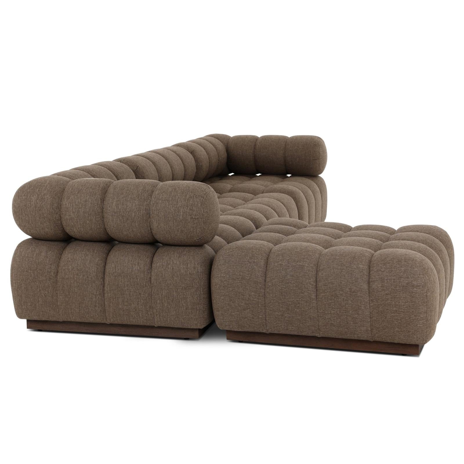 Roma Outdoor 3-Piece Sectional with Ottoman