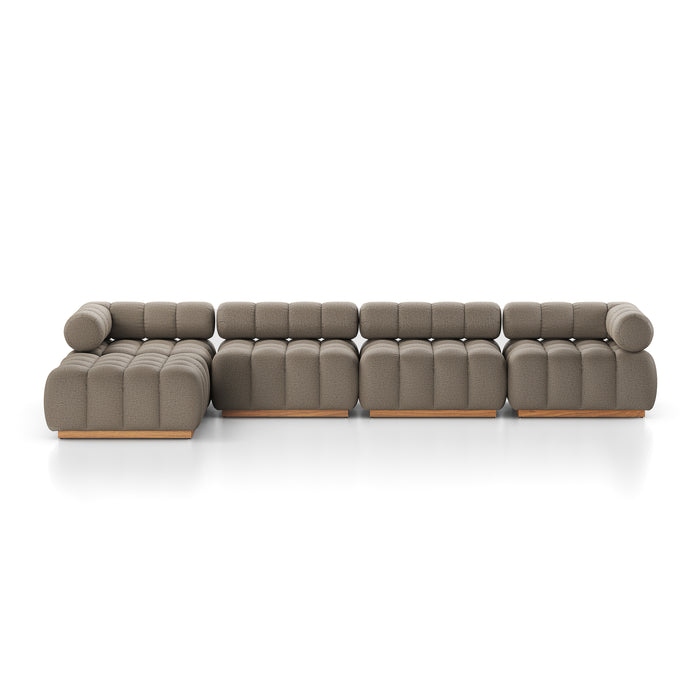 Roma Outdoor 4-Piece Sectional with Ottoman