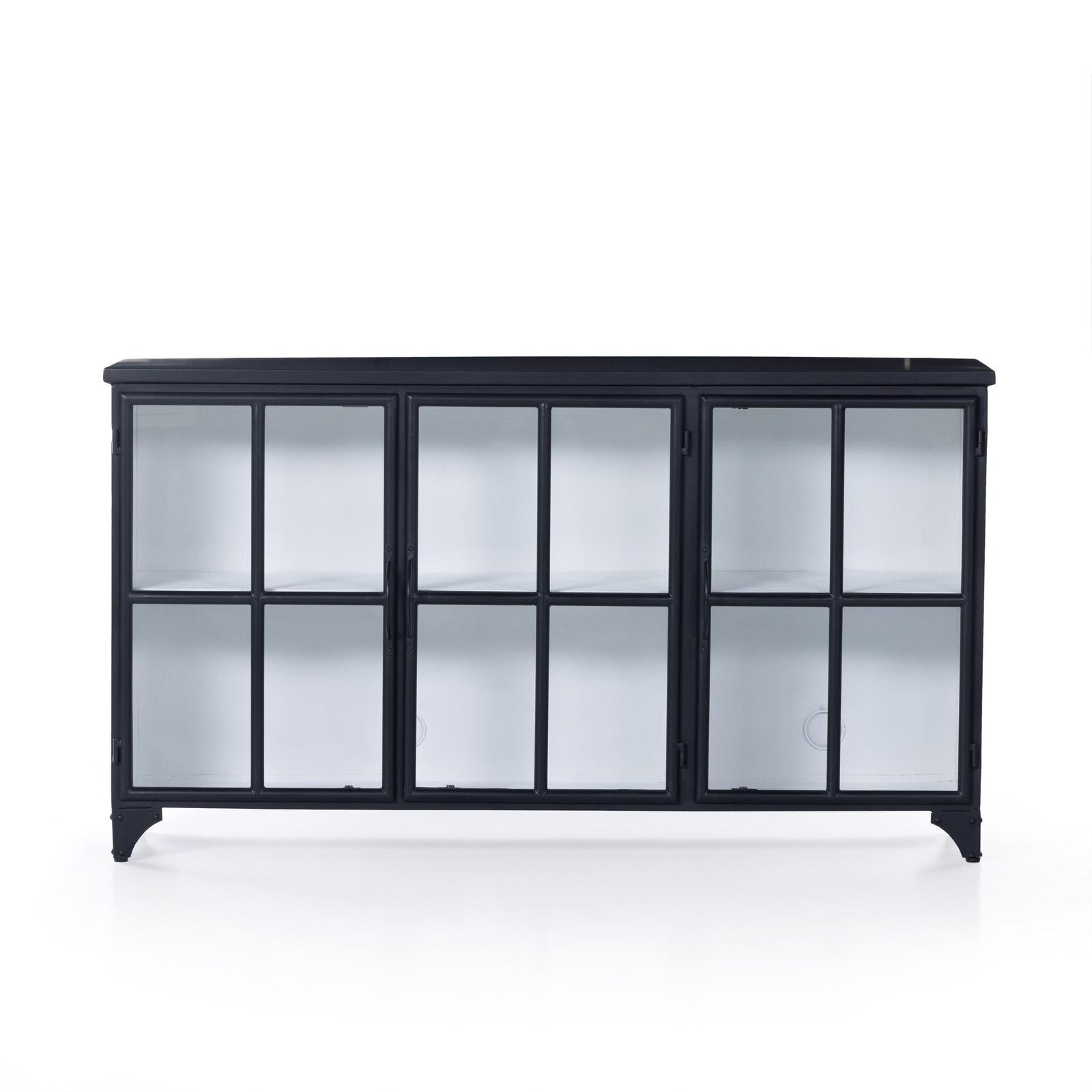 Four Hands Camila Black 3 Door Cabinet
