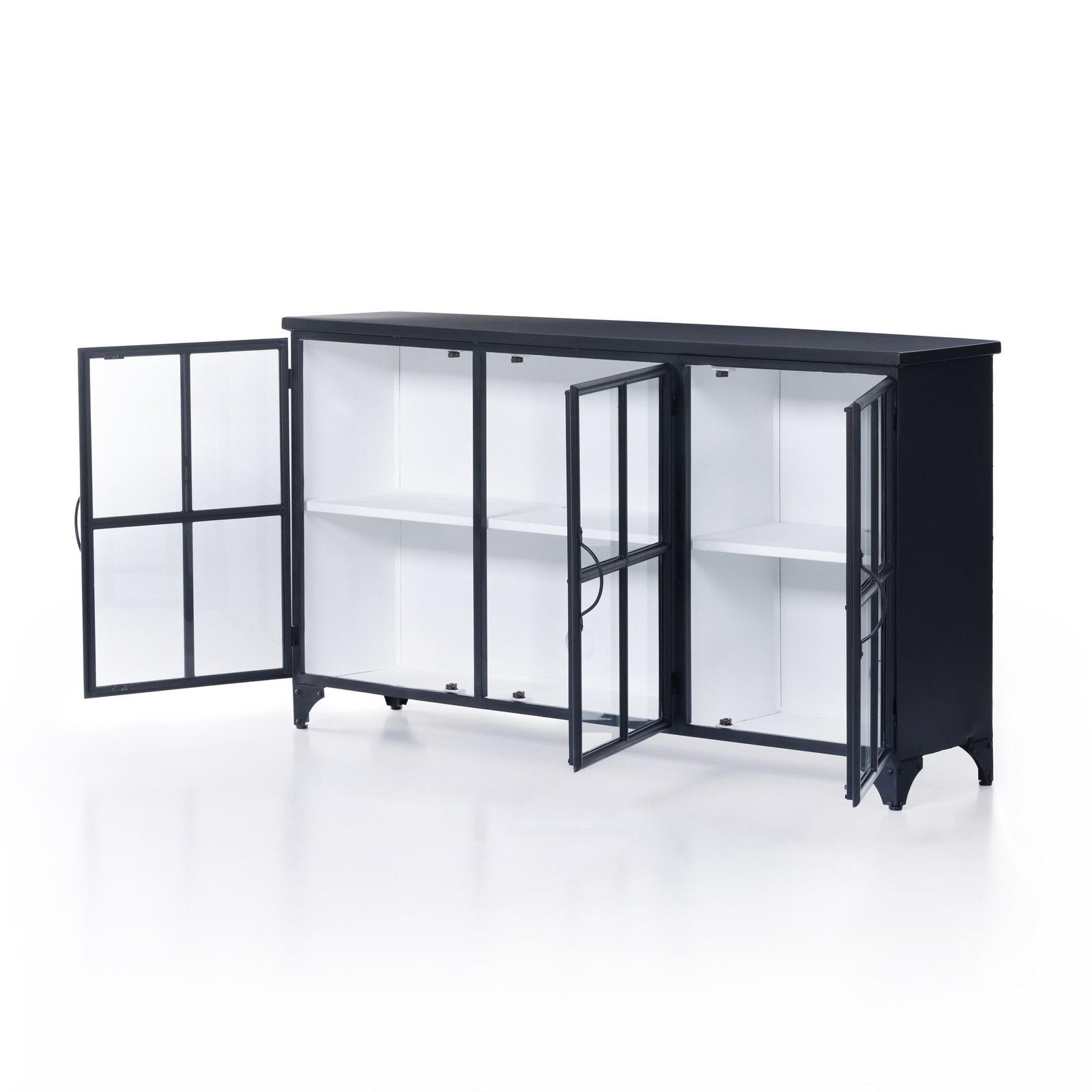 Four Hands Camila Black 3 Door Cabinet