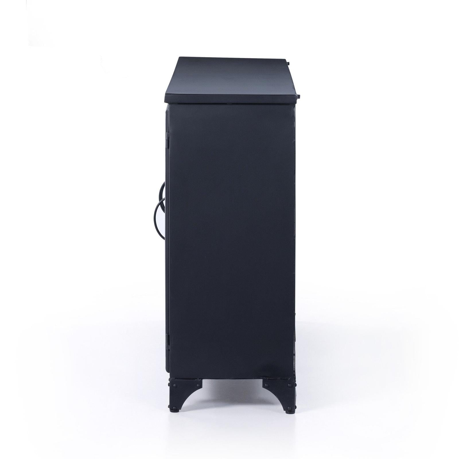 Four Hands Camila Black 3 Door Cabinet