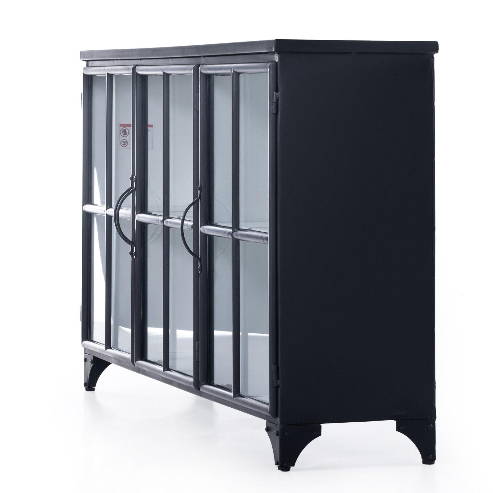 Four Hands Camila Black 3 Door Cabinet