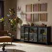Four Hands Camila Black 3 Door Cabinet