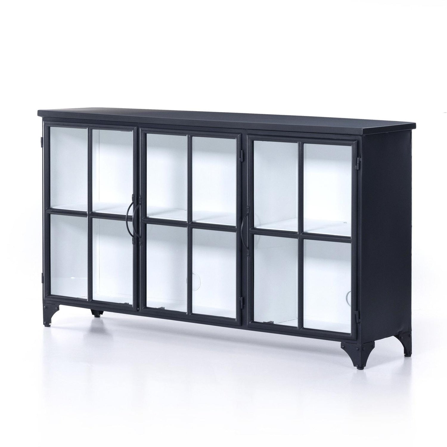 Four Hands Camila Black 3 Door Cabinet