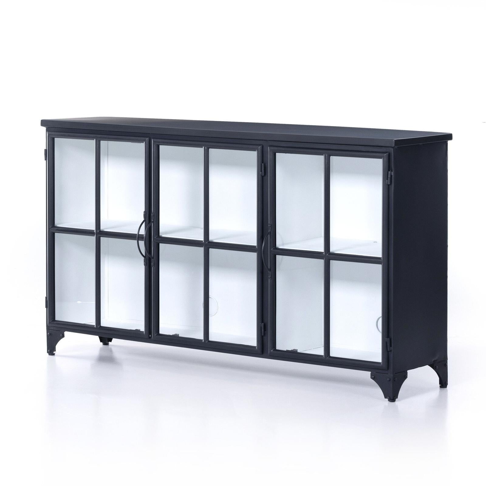 Four Hands Camila Black 3 Door Cabinet
