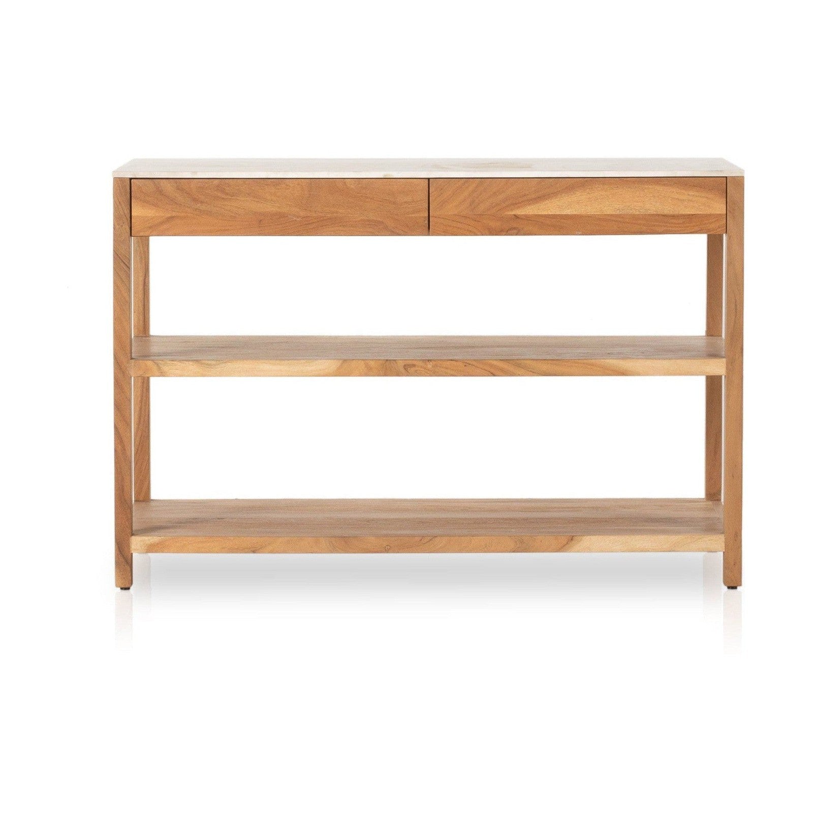 Indira Small Kitchen Island-White Marble