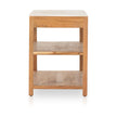 Indira Small Kitchen Island-White Marble
