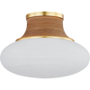 Hudson Valley Lighting Pearl River 1 Light 11 inch Aged Brass Flush Mount Ceiling Light