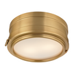 Hudson Valley Lighting Rye 2 Light 11 inch Aged Brass Flush Mount Ceiling Light