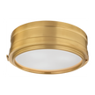 Hudson Valley Lighting Rye 3 Light 14 inch Aged Brass Flush Mount Ceiling Light