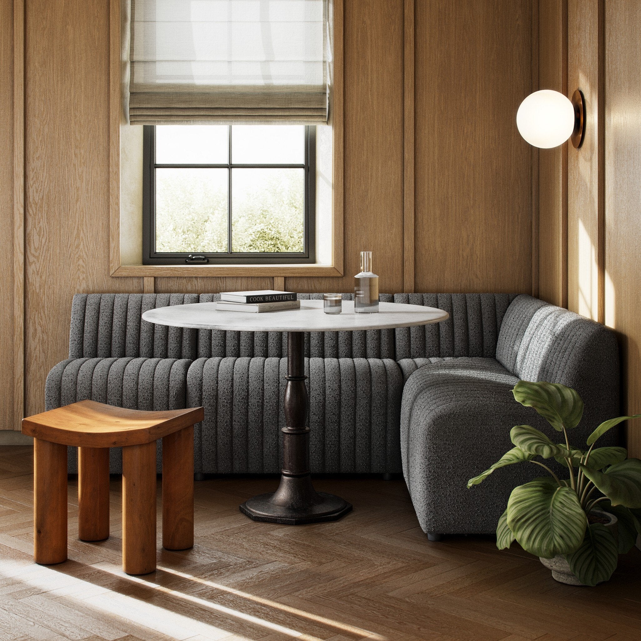 Four Hands Augustine Dining Banquette L-Shape 92