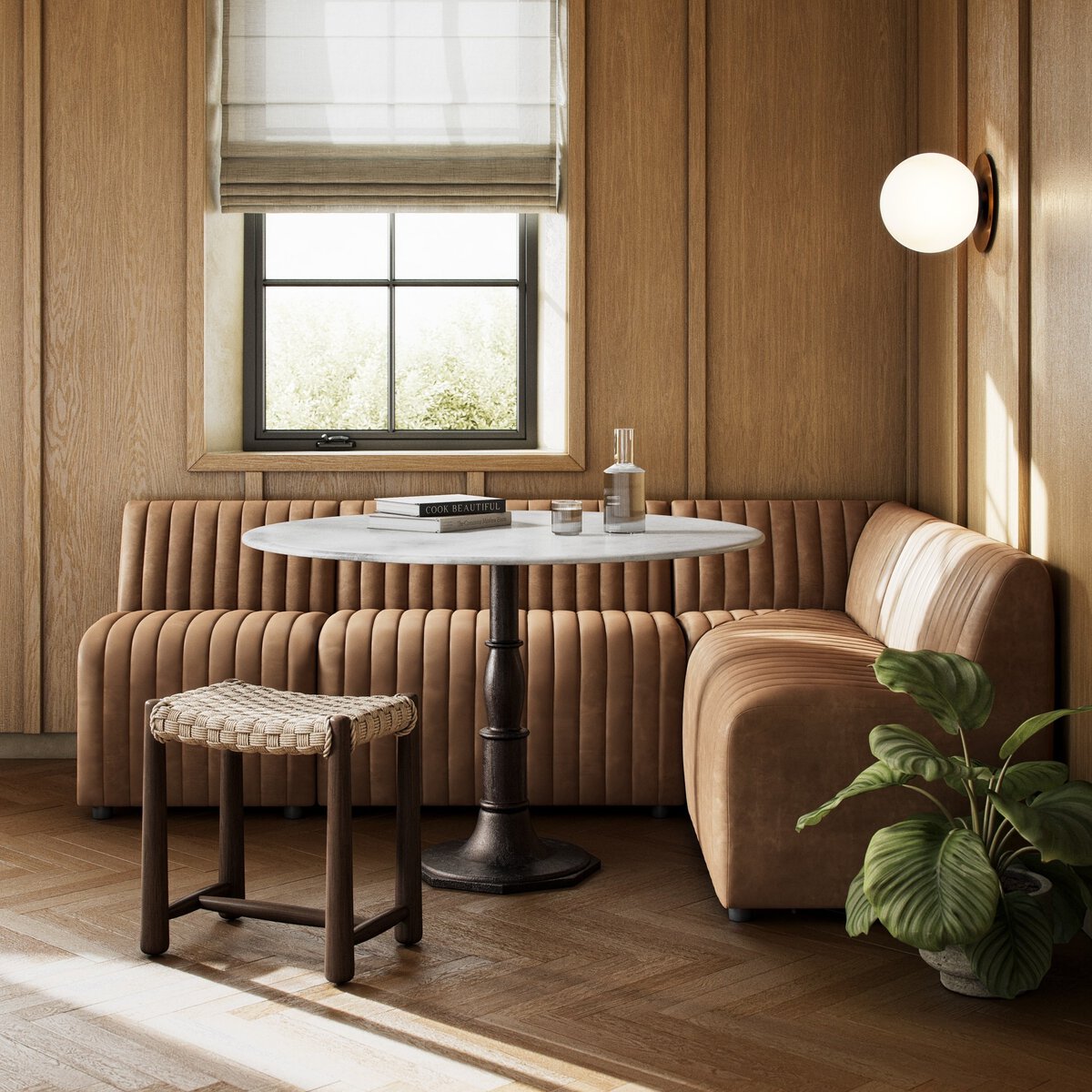 Four Hands Augustine Dining Banquette L-Shape 92