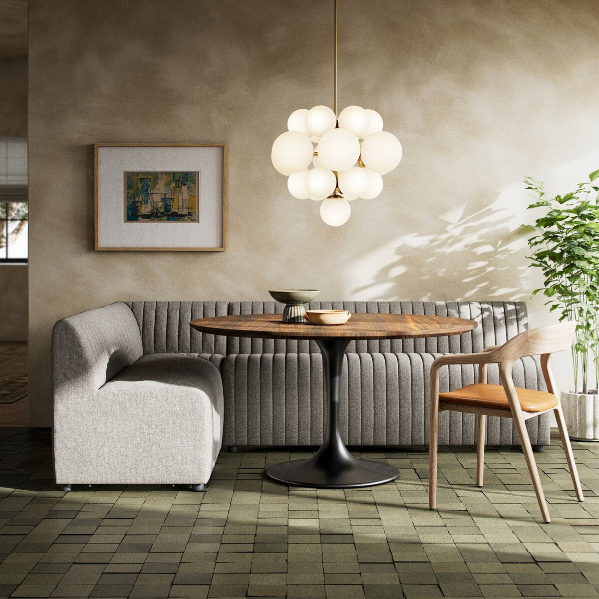 Four Hands Augustine Dining Banquette L-Shape 100