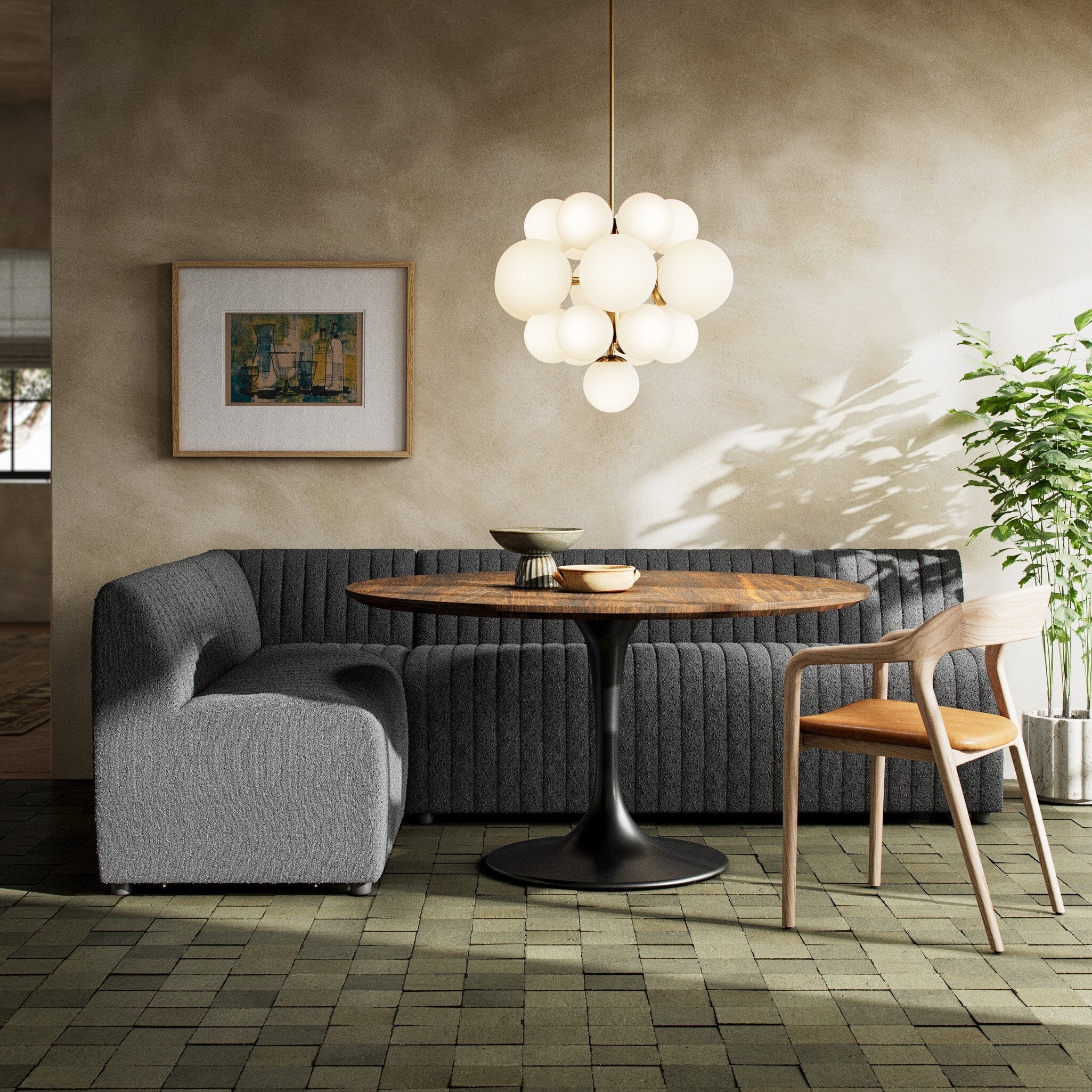Four Hands Augustine Dining Banquette L-Shape 100