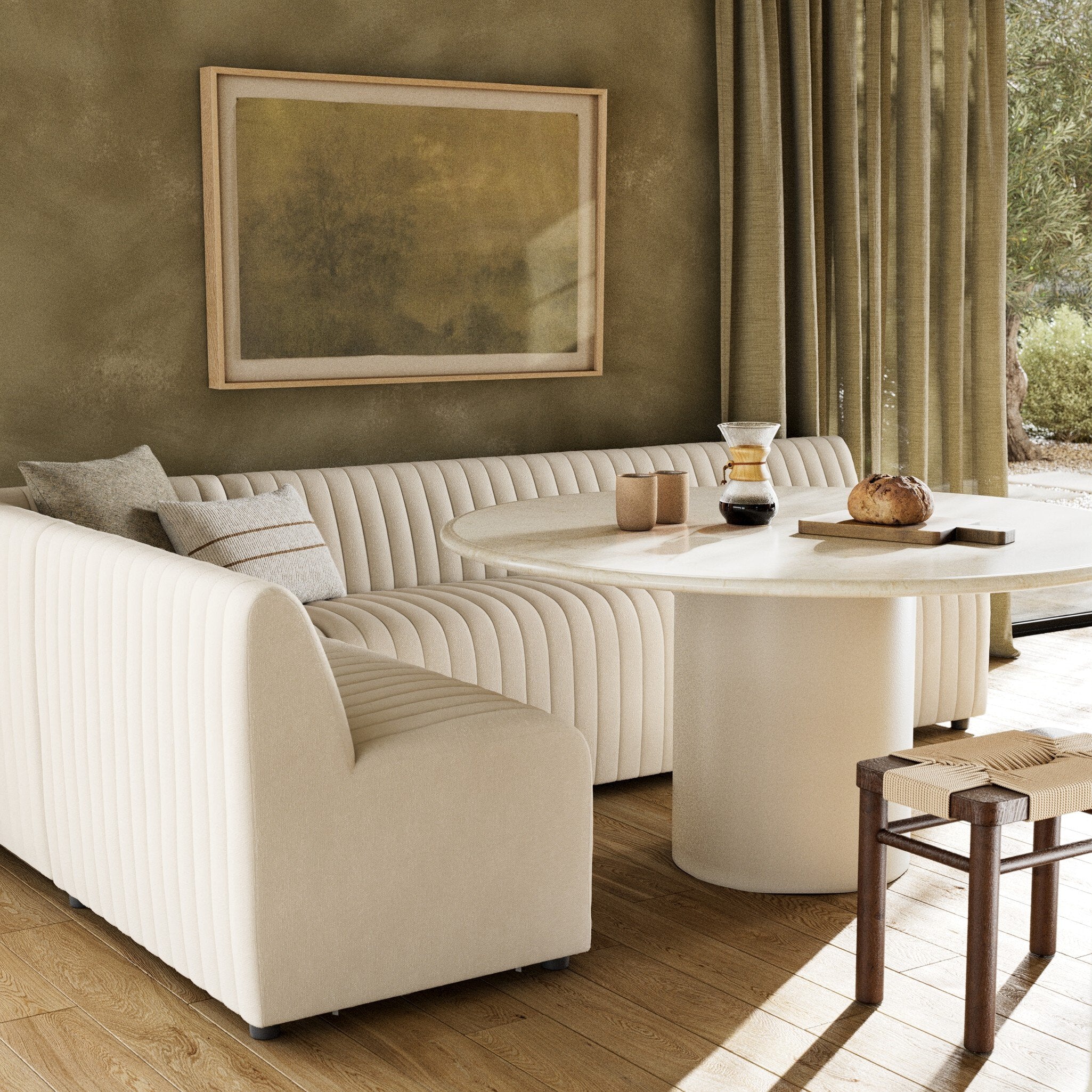 Four Hands Augustine Dining Banquette L-Shape 110