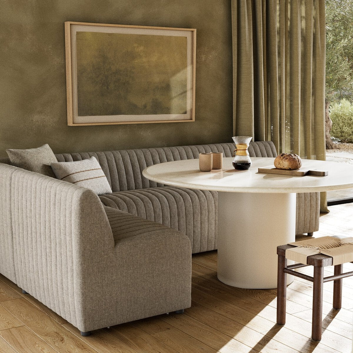 Four Hands Augustine Dining Banquette L-Shape 110