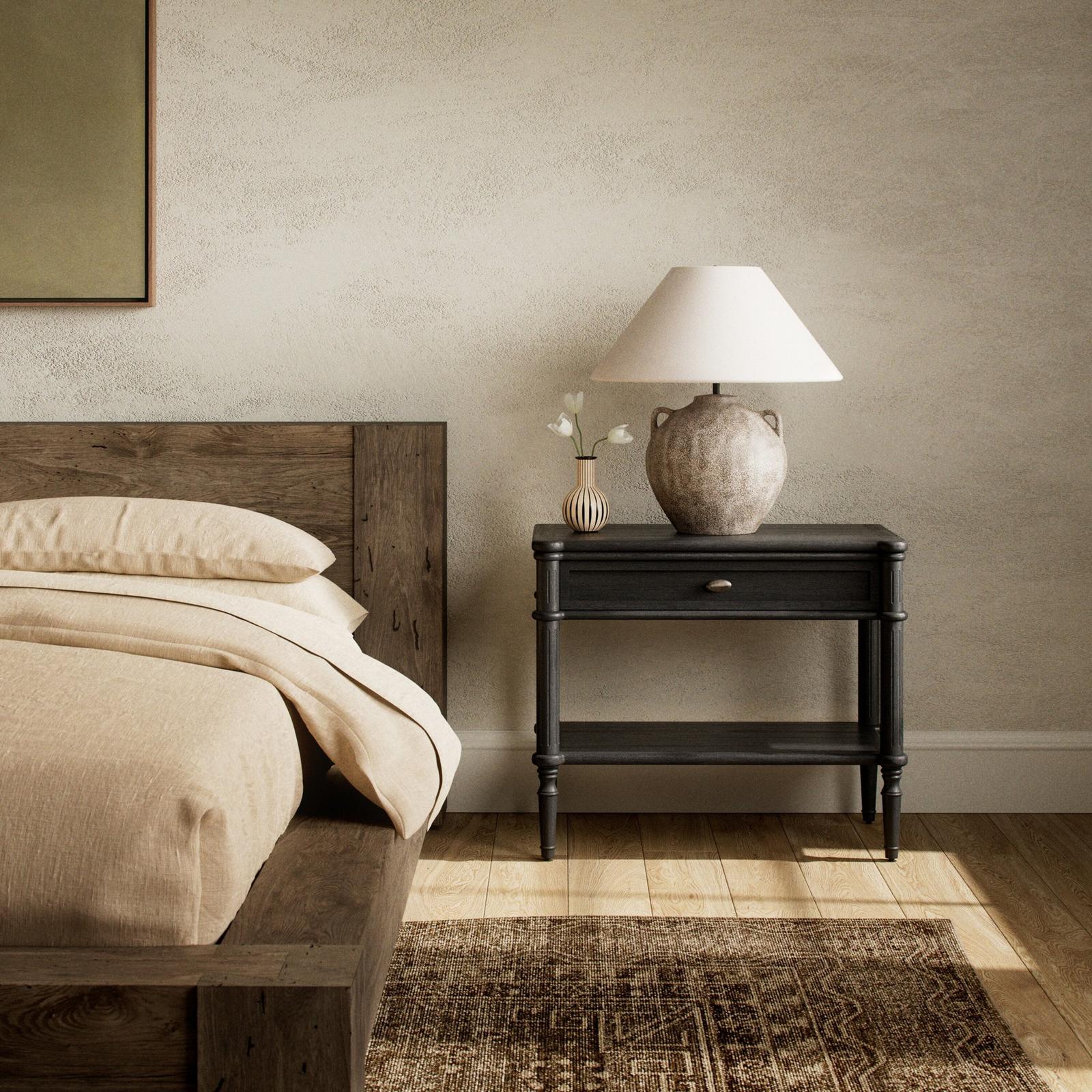 Toulouse Nightstand - Distressed Black