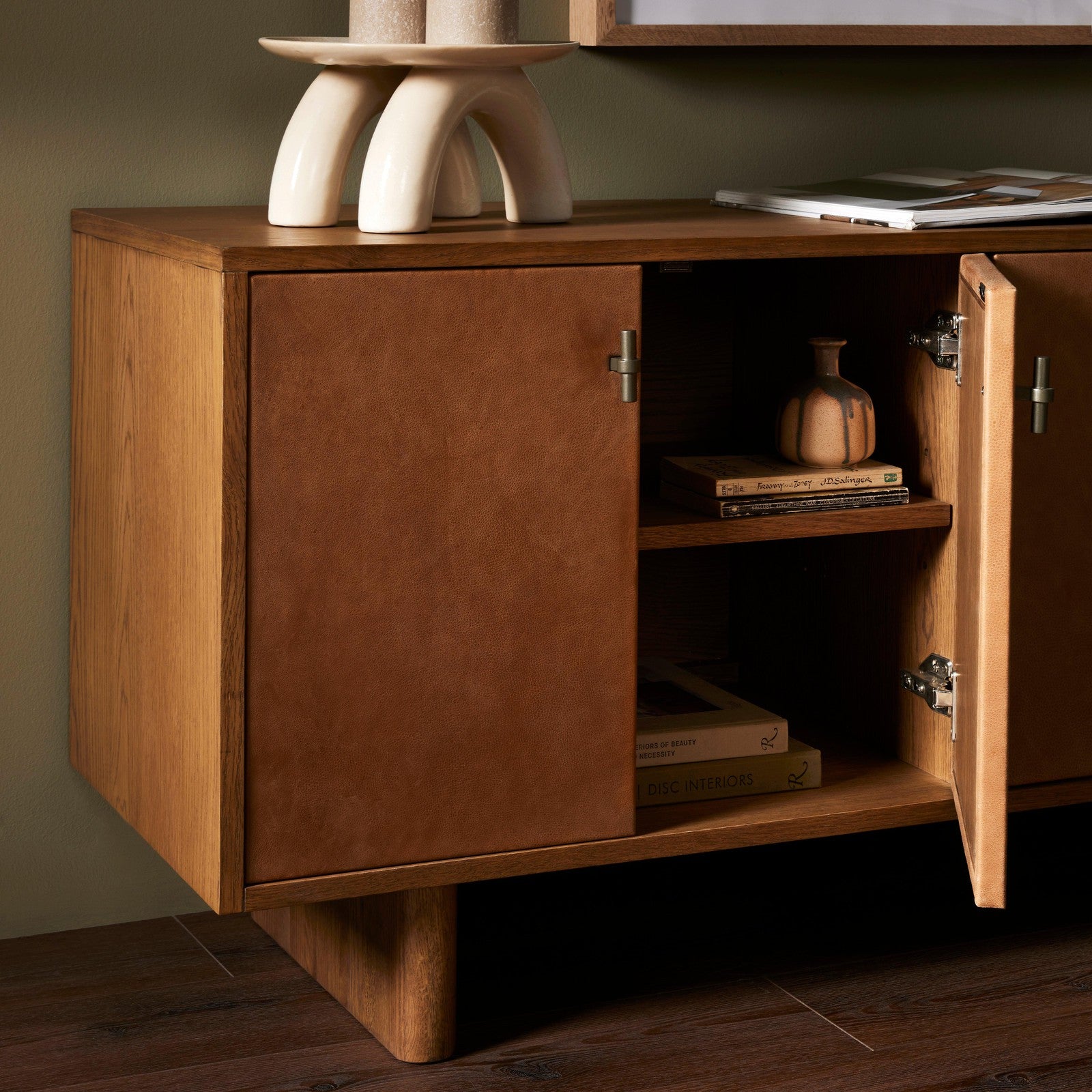 Posada Media Console-Amber Oak
