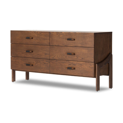 Halston 6 Drawer Dresser-Terra Brown Ash