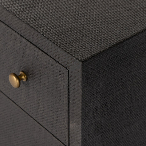 Fiona 6 Drawer Dresser-Black Raffia