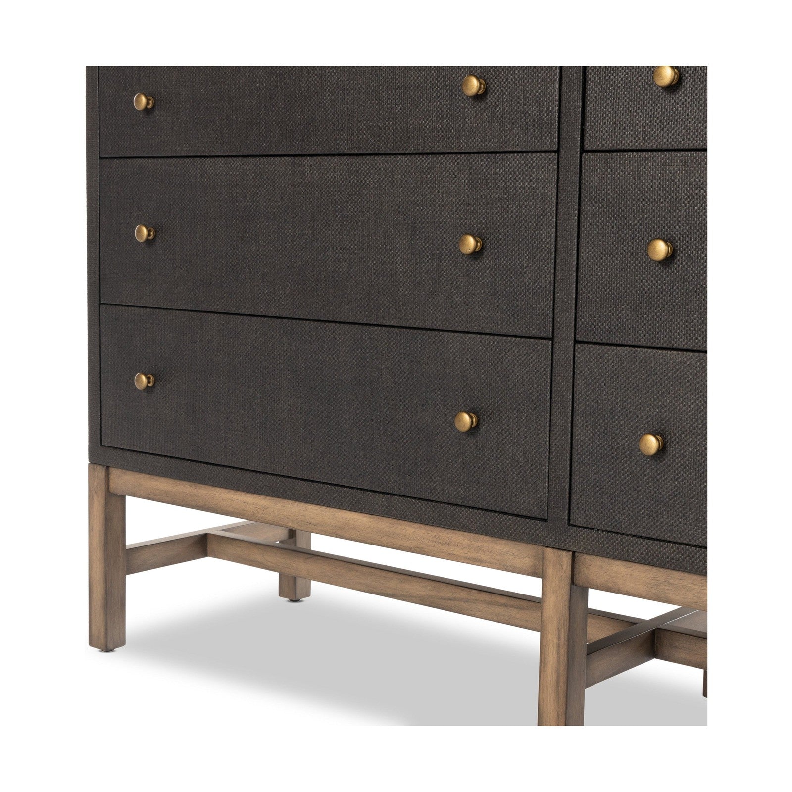 Fiona 6 Drawer Dresser-Black Raffia
