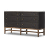 Fiona 6 Drawer Dresser-Black Raffia