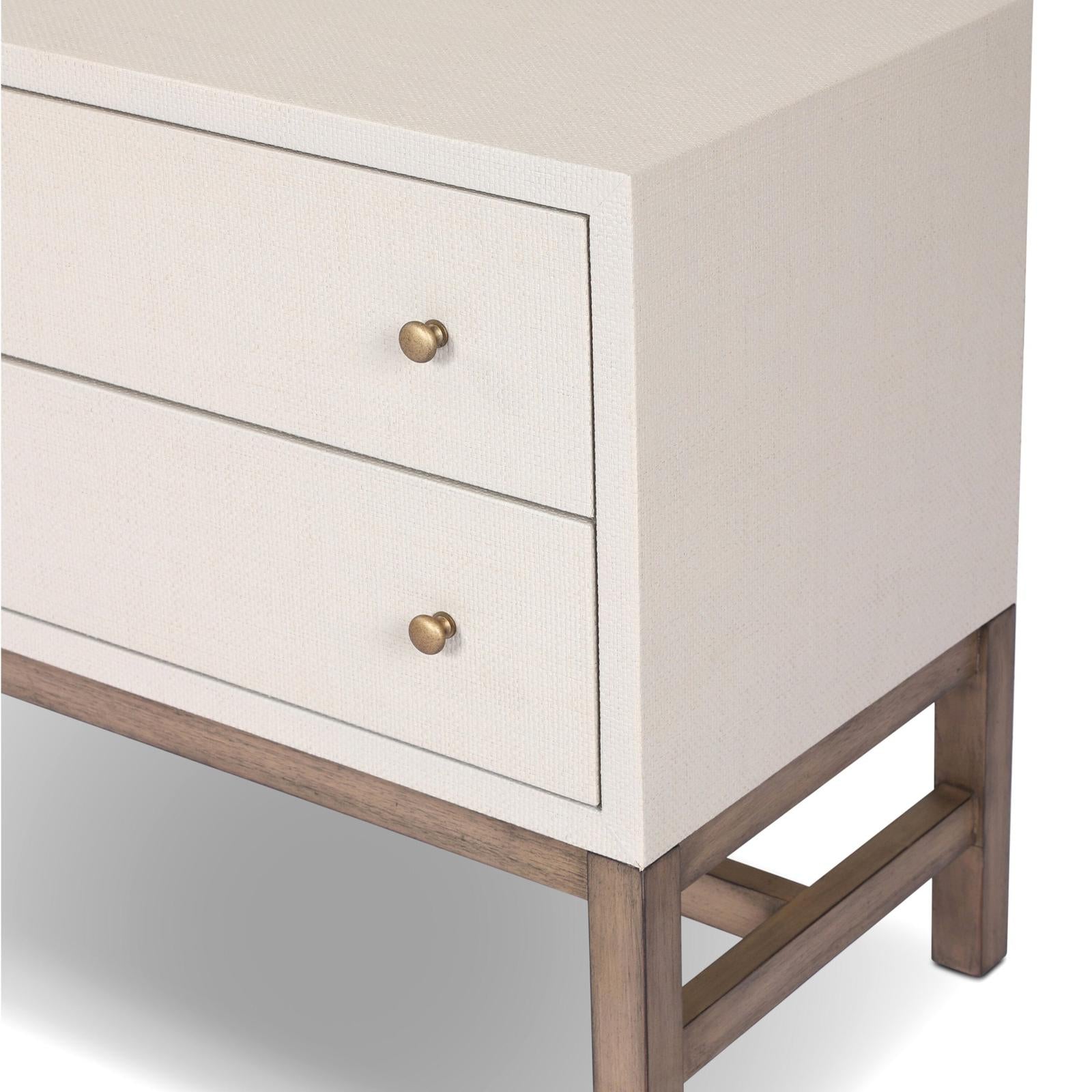 Fiona Nightstand-Black Raffia