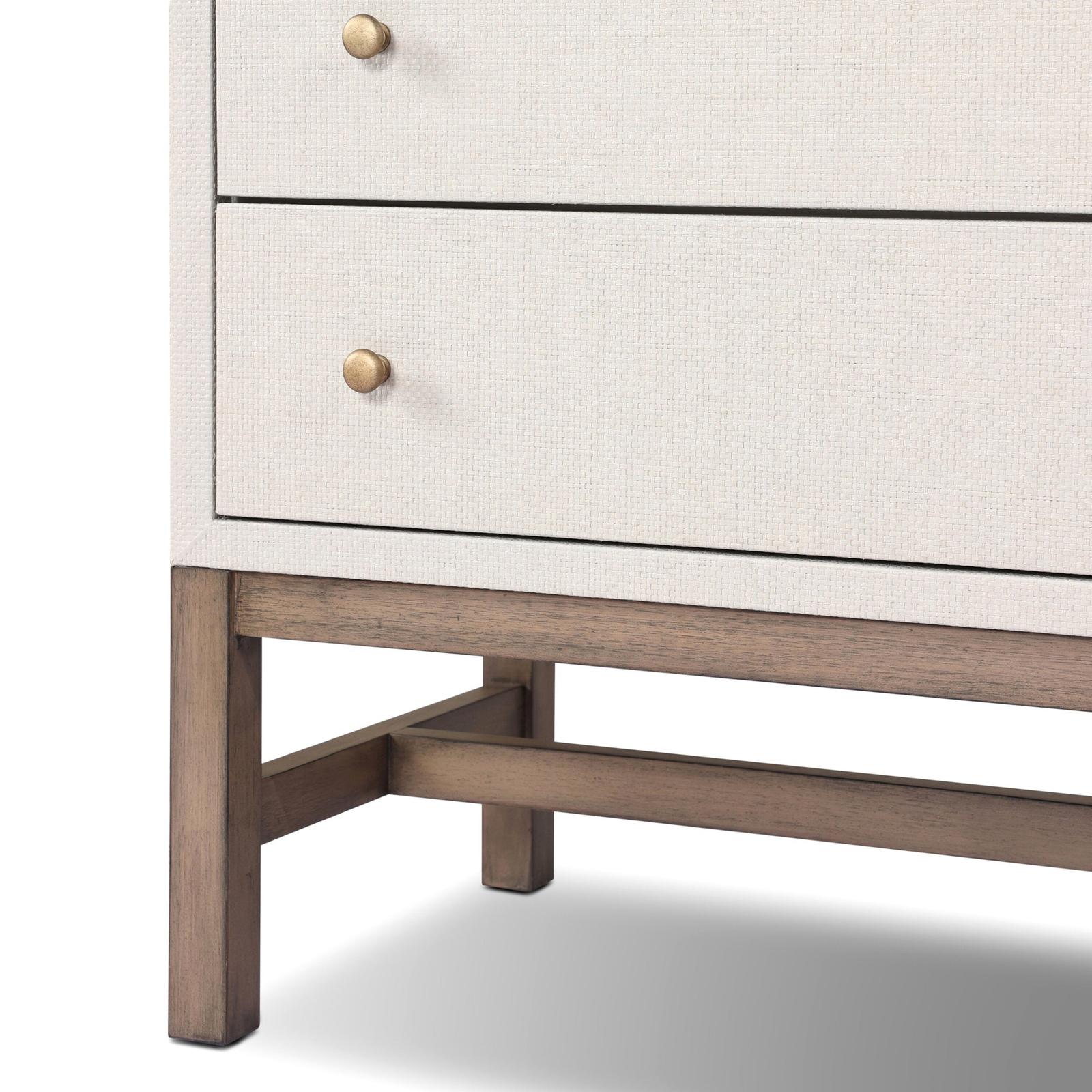 Fiona Nightstand-Black Raffia