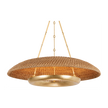 Hudson Valley Lighting Oaklyn 6 Light 36 inch Vintage Gold Leaf Pendant Ceiling Light