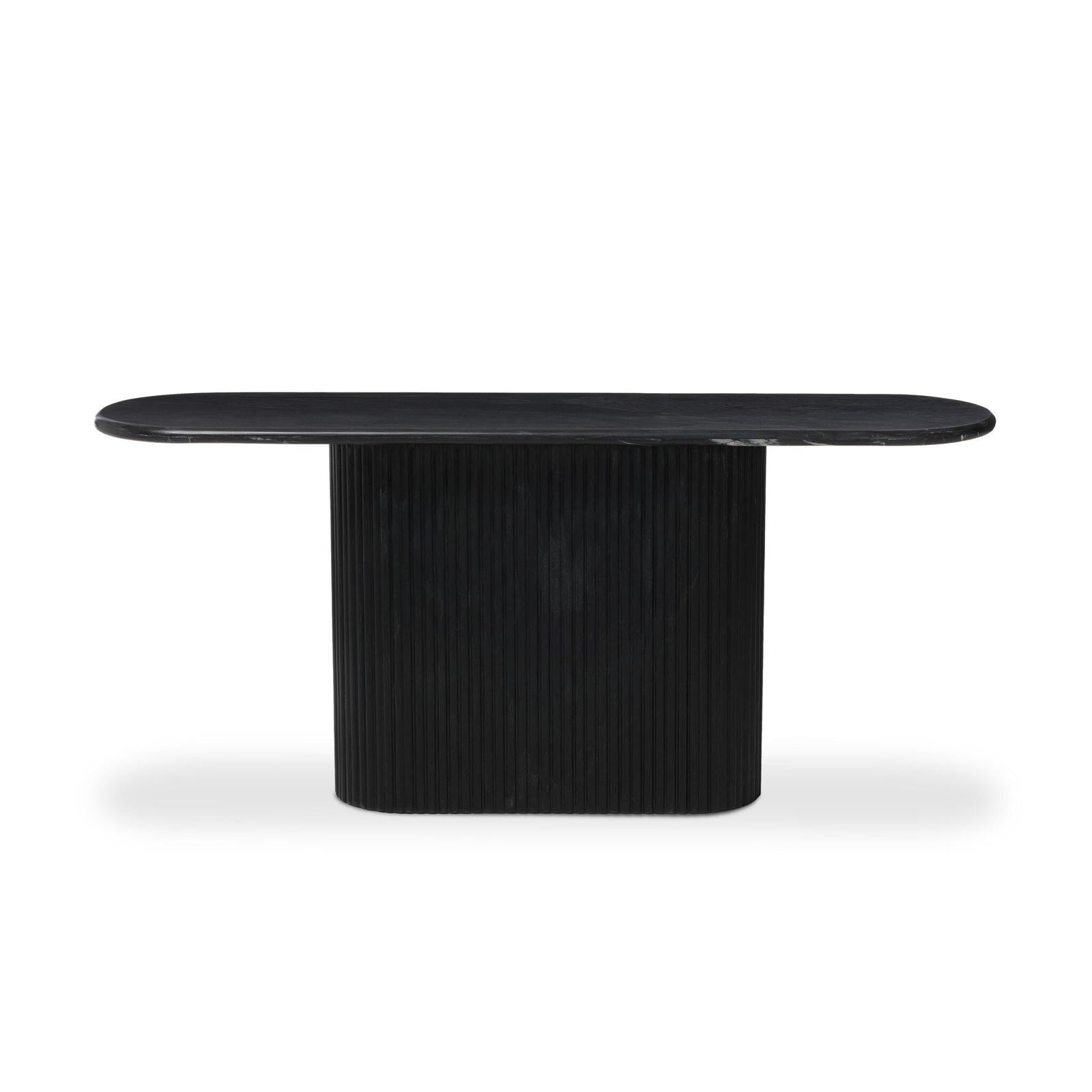 Four Hands Oranda Black Marble Black Marble Console Table