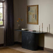 Four Hands Oranda Black Marble Black Marble Console Table